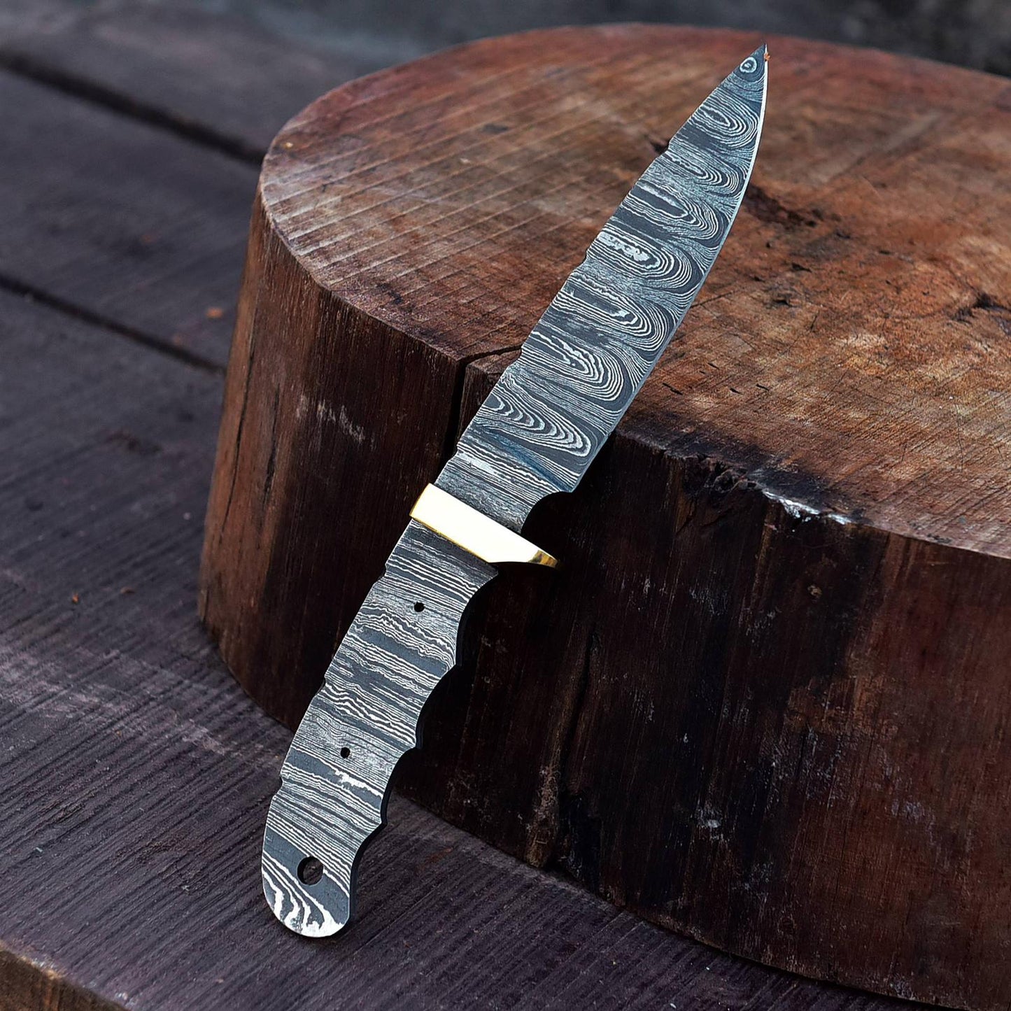 Damascus Knife Hand Forged Steel Full Tang Blank Blade Knife x-90