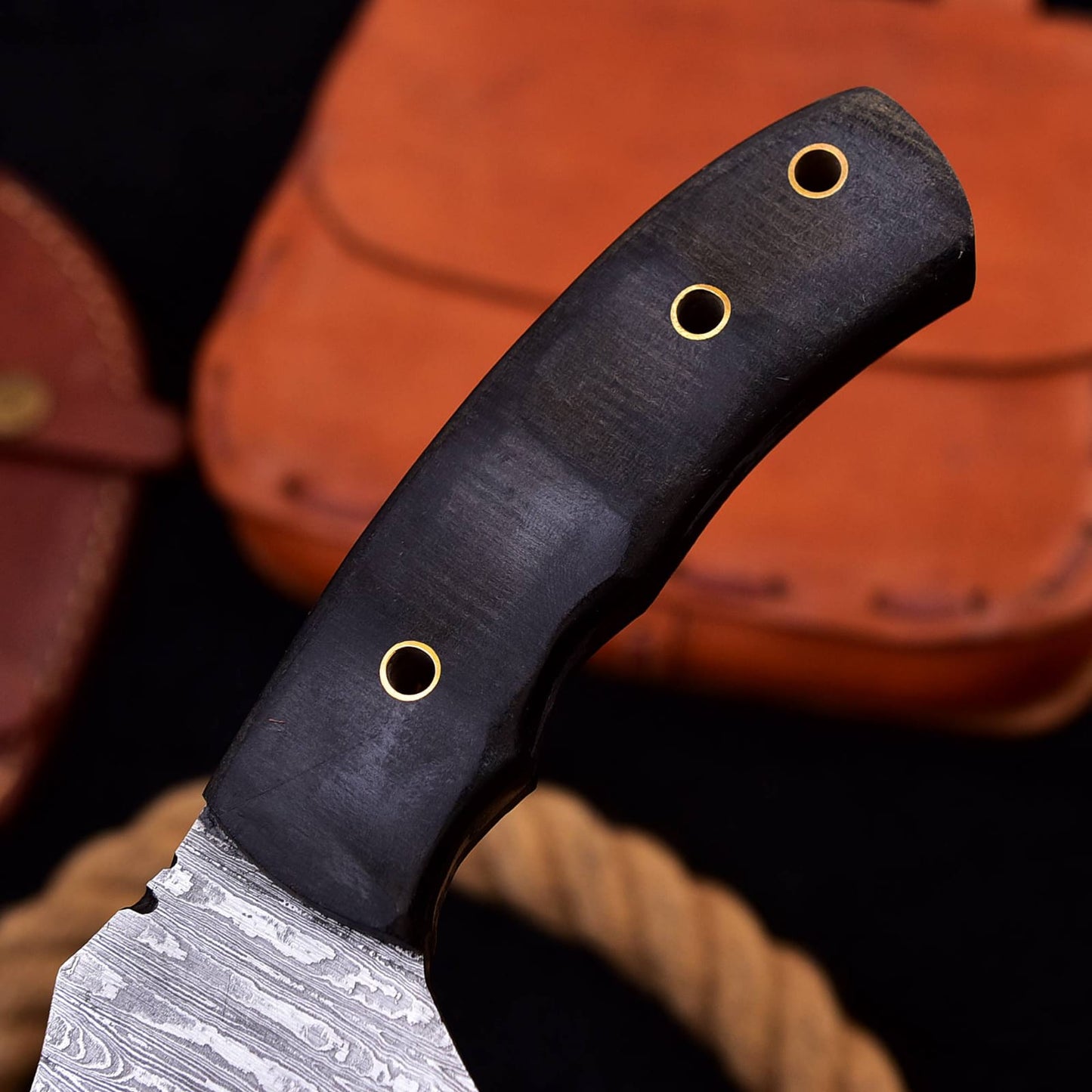 Best Survival Knife Real Forged Damascus Steel Tom Brown Design tracker knife With Sheath