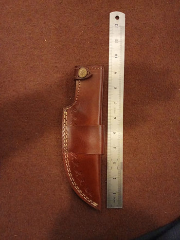 Custom Hand Stitched Top Grain Leather Fixed Blade Knife Sheath
