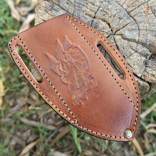 Heavy Duty Full Grain Leather Fixed Blade Outdoor Camping Hunting Sheath