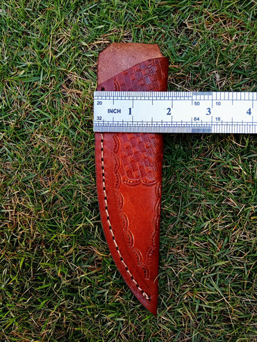 Hand Stitched Genuine Leather Fixed Blade Knife Sheath Belt Carry Sheath