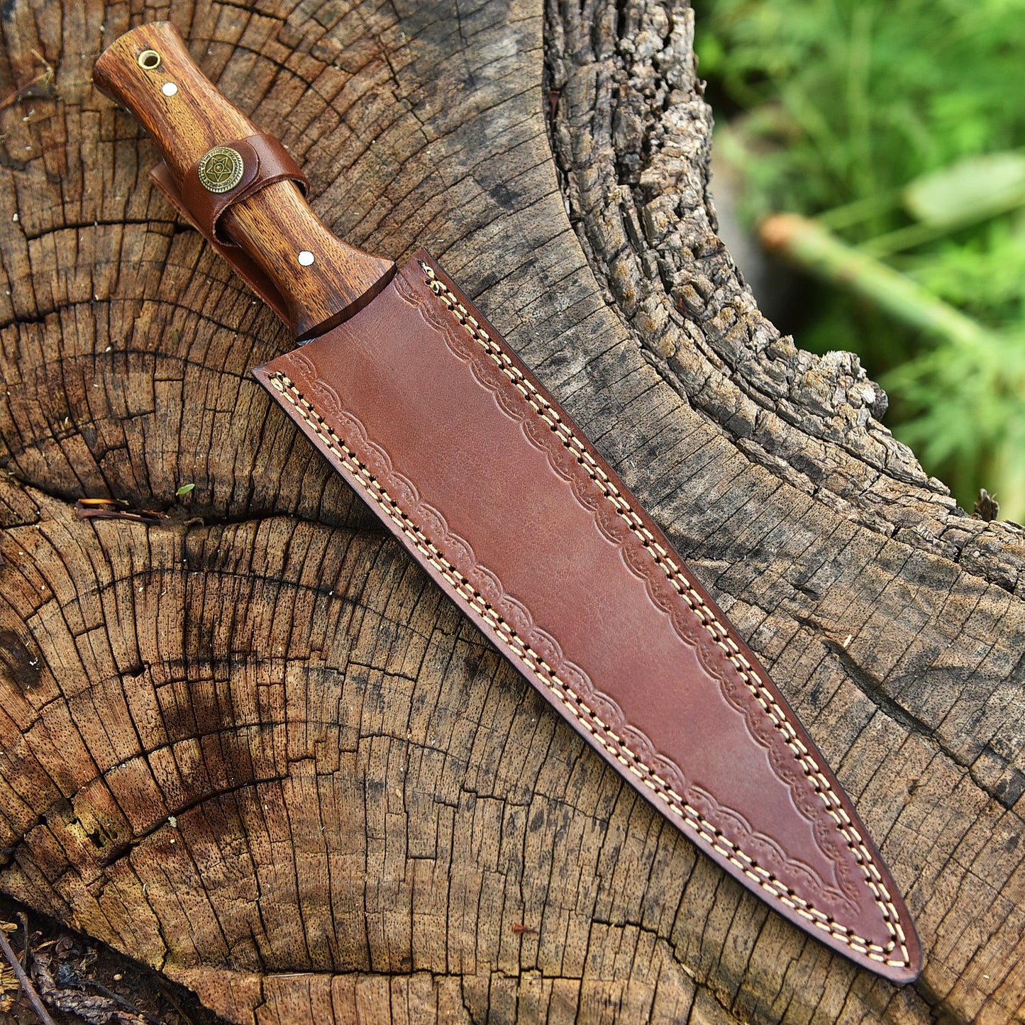High End Handcrafted Damascus Steel Double Edge Blade Dagger Knife