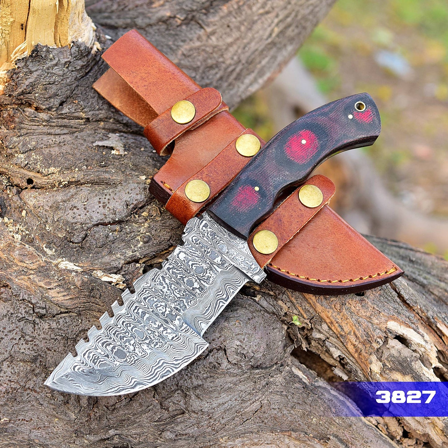 10 in Handmade Damascus steel knife Buck Hunting Knife G10 Micarta Handle