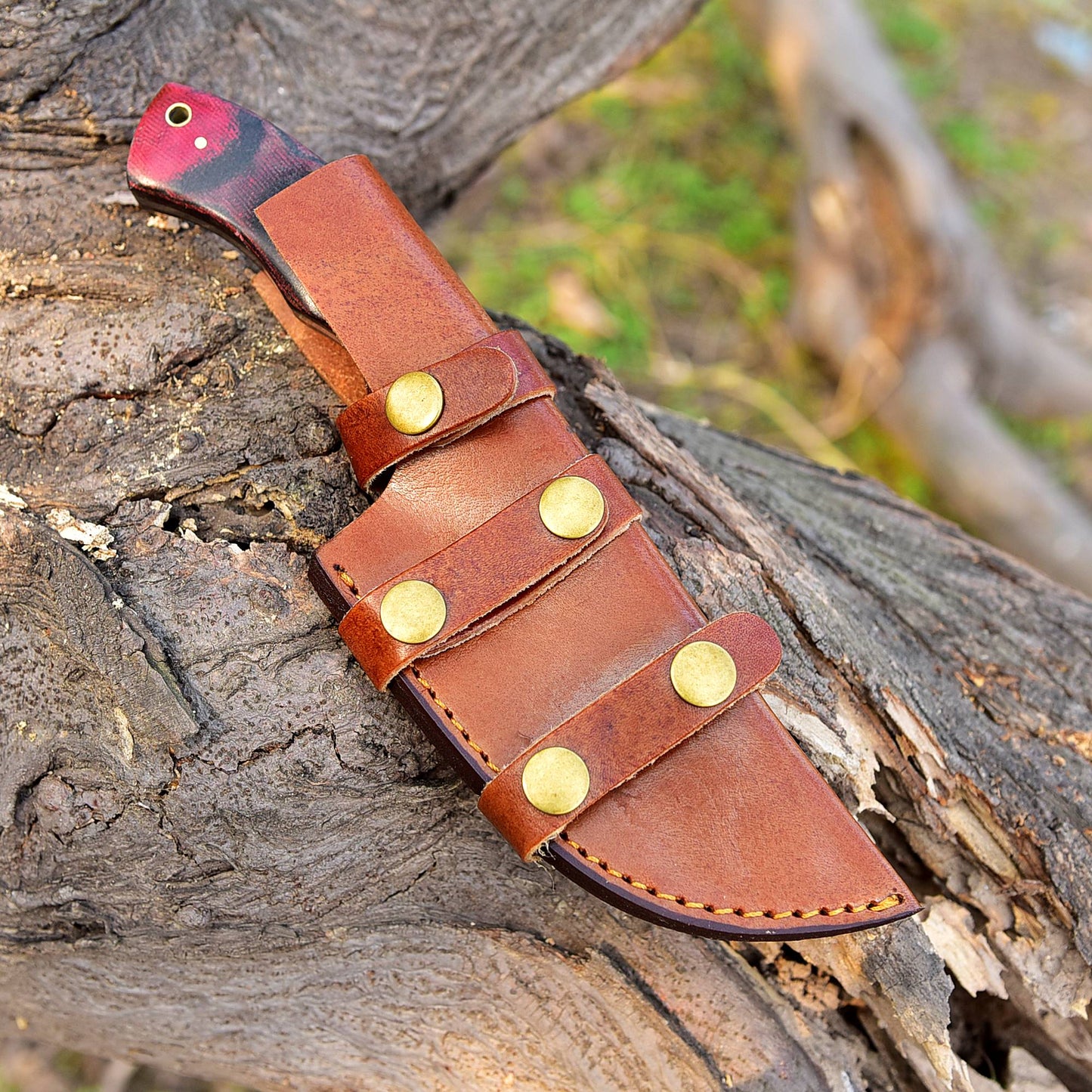 10 in Handmade Damascus steel knife Buck Hunting Knife G10 Micarta Handle