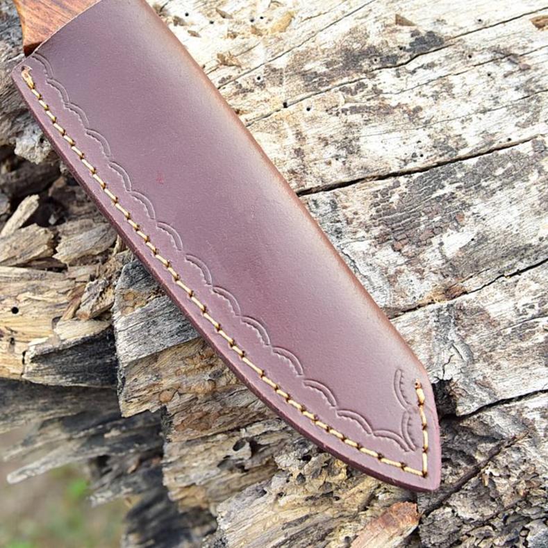 Custom Handmade Fixed Blade Knife Full tang - With Leather Sheath