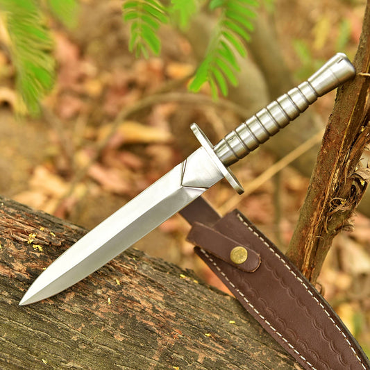 V-42 Devil's Brigade Double-Edged Blade US Special Forces WWII Knife With Sheath