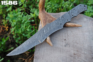 Handmade Damascus Steel Bowie Knife Full Tang Ideal Hunting Survival