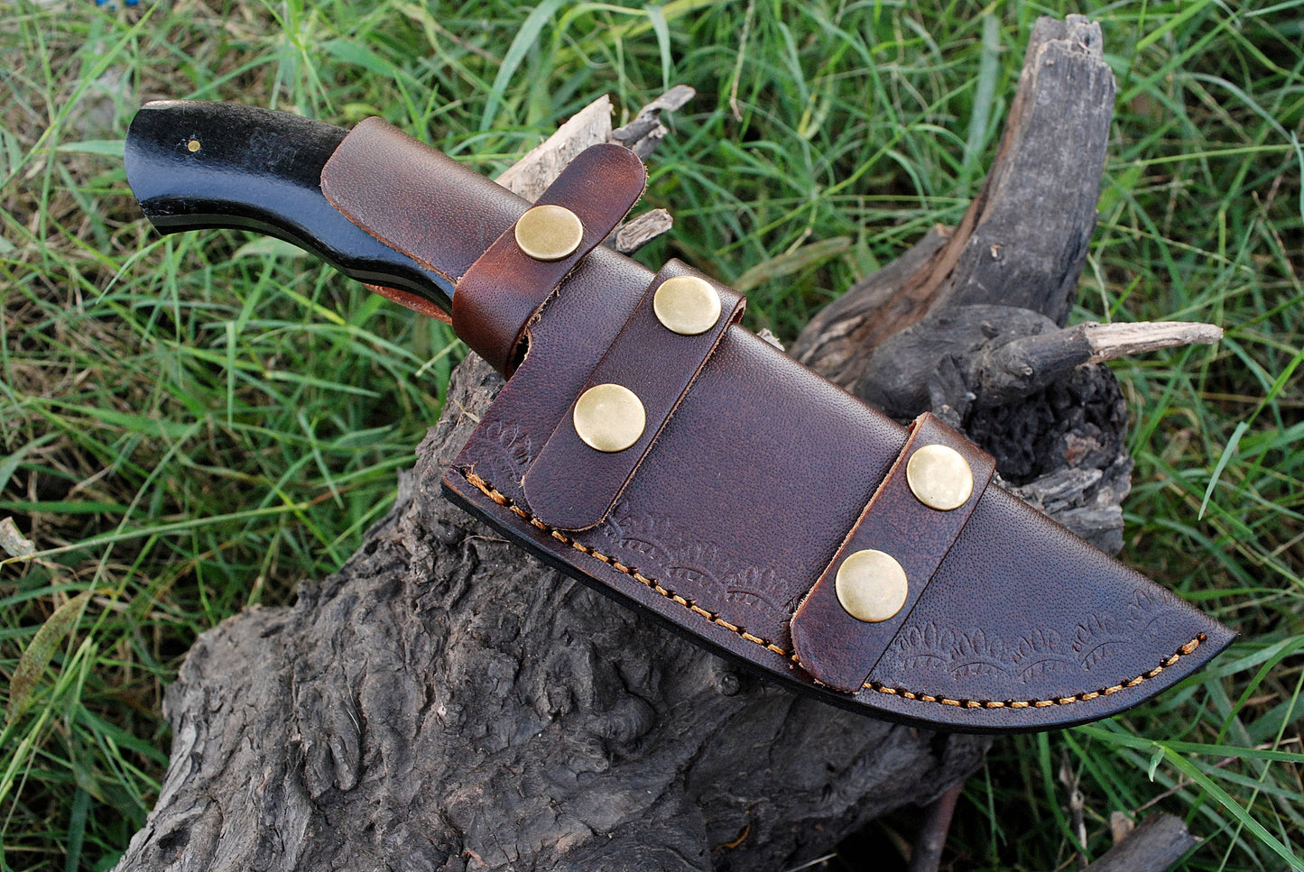 10 Handmade Damascus Rain pattern steel Tracker Knife Survival Tactical outdoor skinner