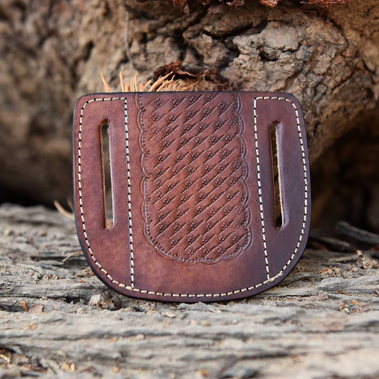 Heavy Duty EDC Handmade Top Grain Leather Folding Knife Sheath