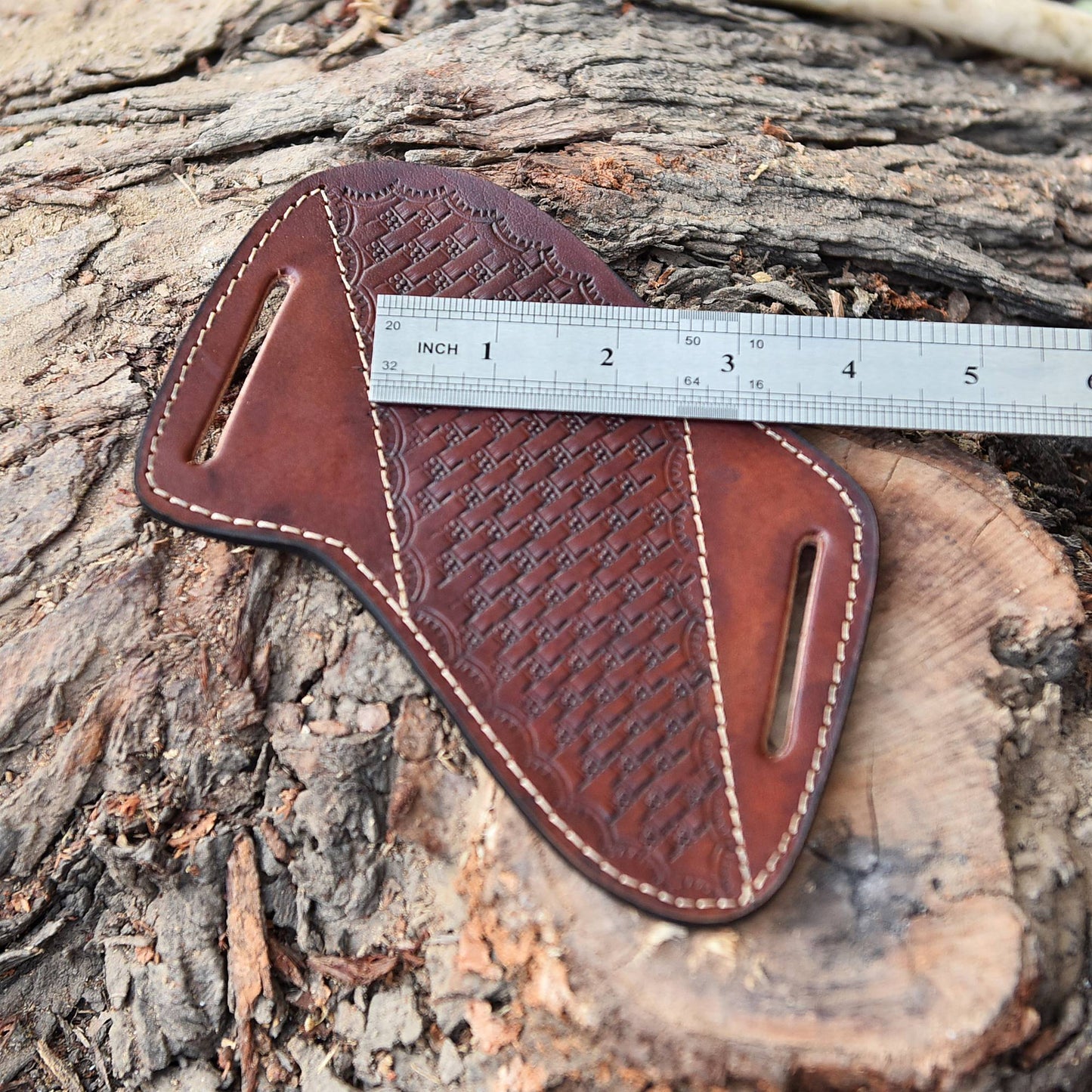 Custom Handmade Full Grain Leather Fixed Blade Knife Sheath