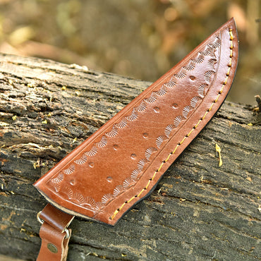 Professional Grade Hand Stitched Fix Blade Knife Genuine Leather Sheath
