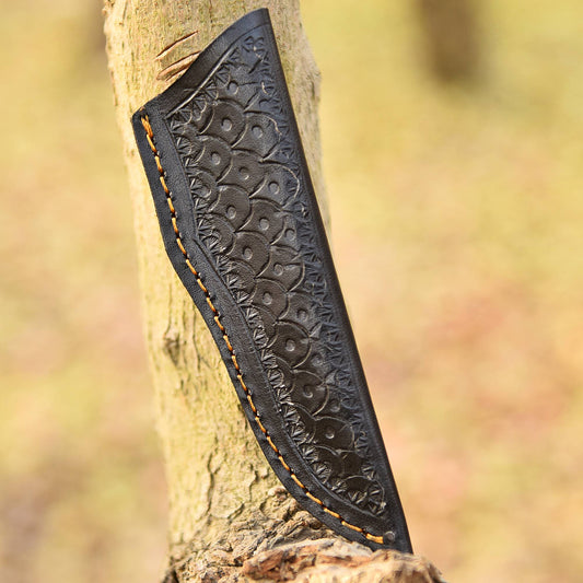 Elite Handmade Fixed Blade Skinner Knife Rust Protection Leather Sheath