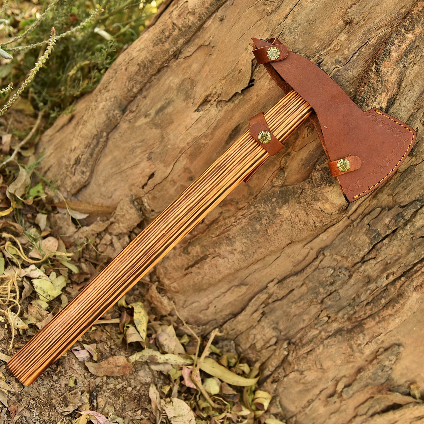 Custom Hand Made Forged High Carbon Steel Axe Superb Design Ash wood Handle