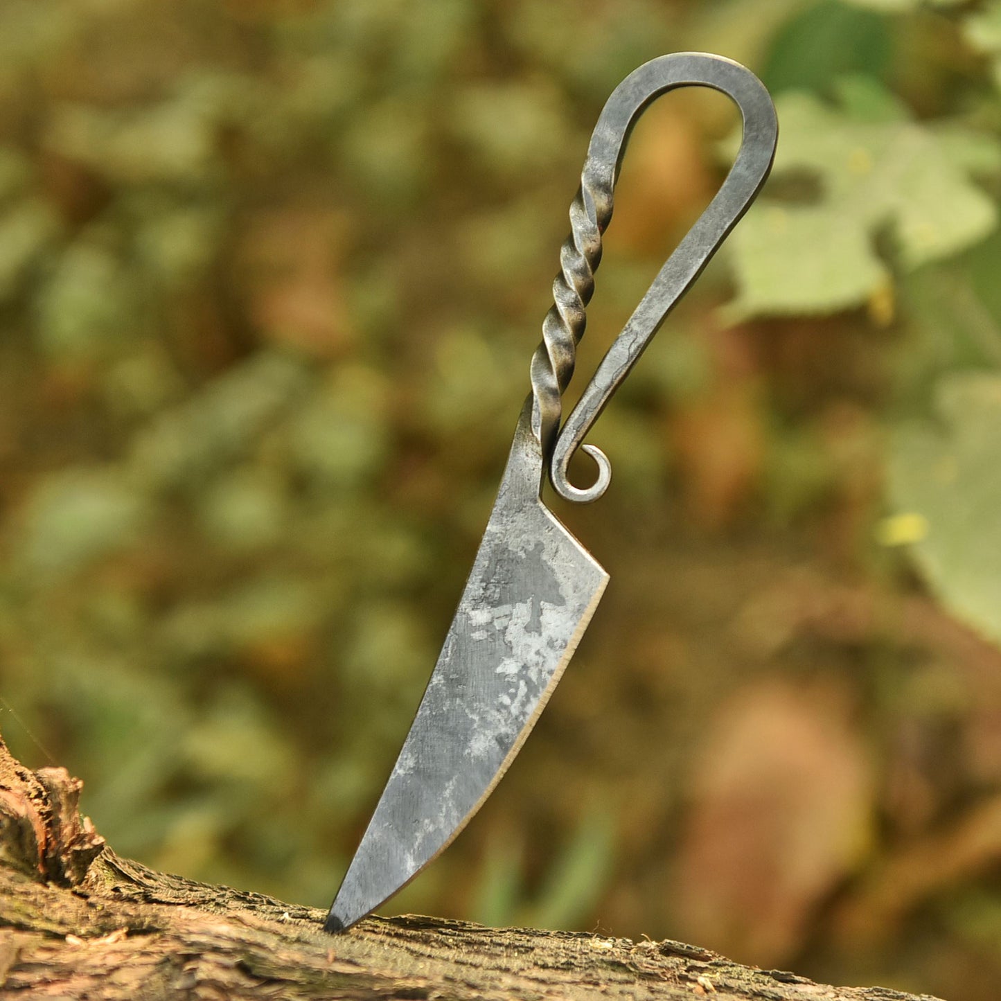 Hand Forged Kitchen Knife Artisan Blacksmith Loop Handle Steak Knife