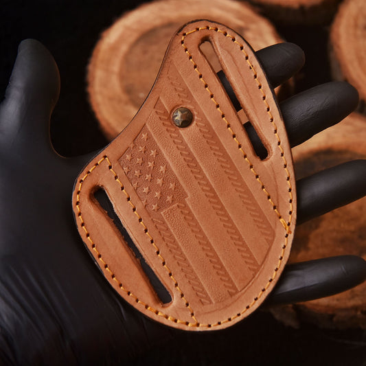 Elegant Handmade Artisan Crafted Sheep Leather Folding Knife Sheath