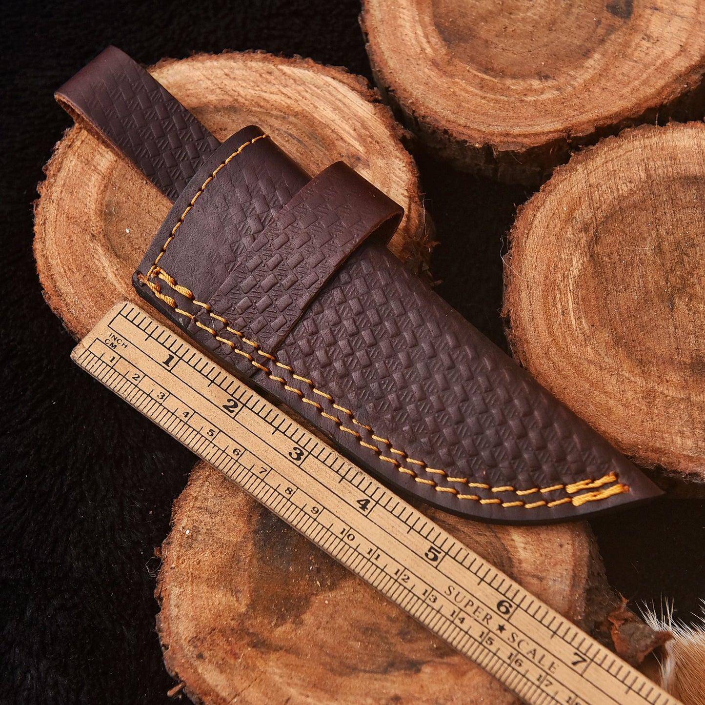 Outdoor Use Handmade Durable Top Grain Leather Fixed Blade Knife Sheath