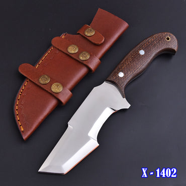 Hand Forged D2 Steel Hunting Tracker Fix Blade Knife Full Tang - Micarta Handle