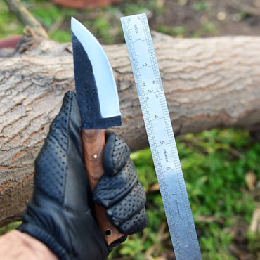 Custom Hand Forged Carbon Steel Full Tang Skinner Knife - Wood Handle x-745