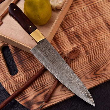 12" Handmade Damascus Stainless Steel Chef Knife Wood Handle, VG 72 Layer Cooking Knife