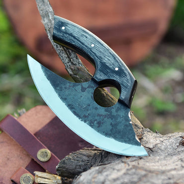 Custom Handmade Carbon Steel Alaska Ulu Knife - Full tang x-742