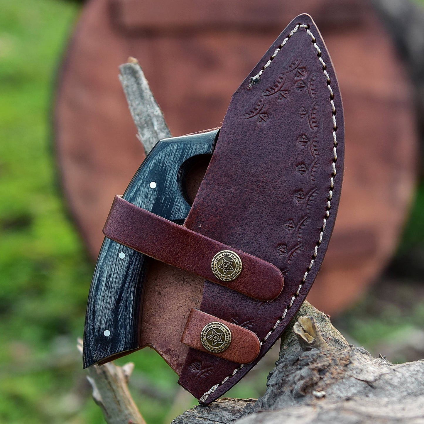 Custom Handmade Carbon Steel Alaska Ulu Knife - Full tang x-742