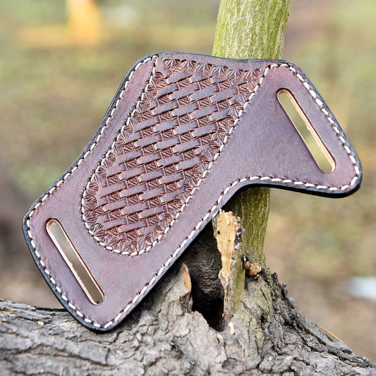 Heavy Duty Handmade Top Grain Leather Folding Knife Sheath