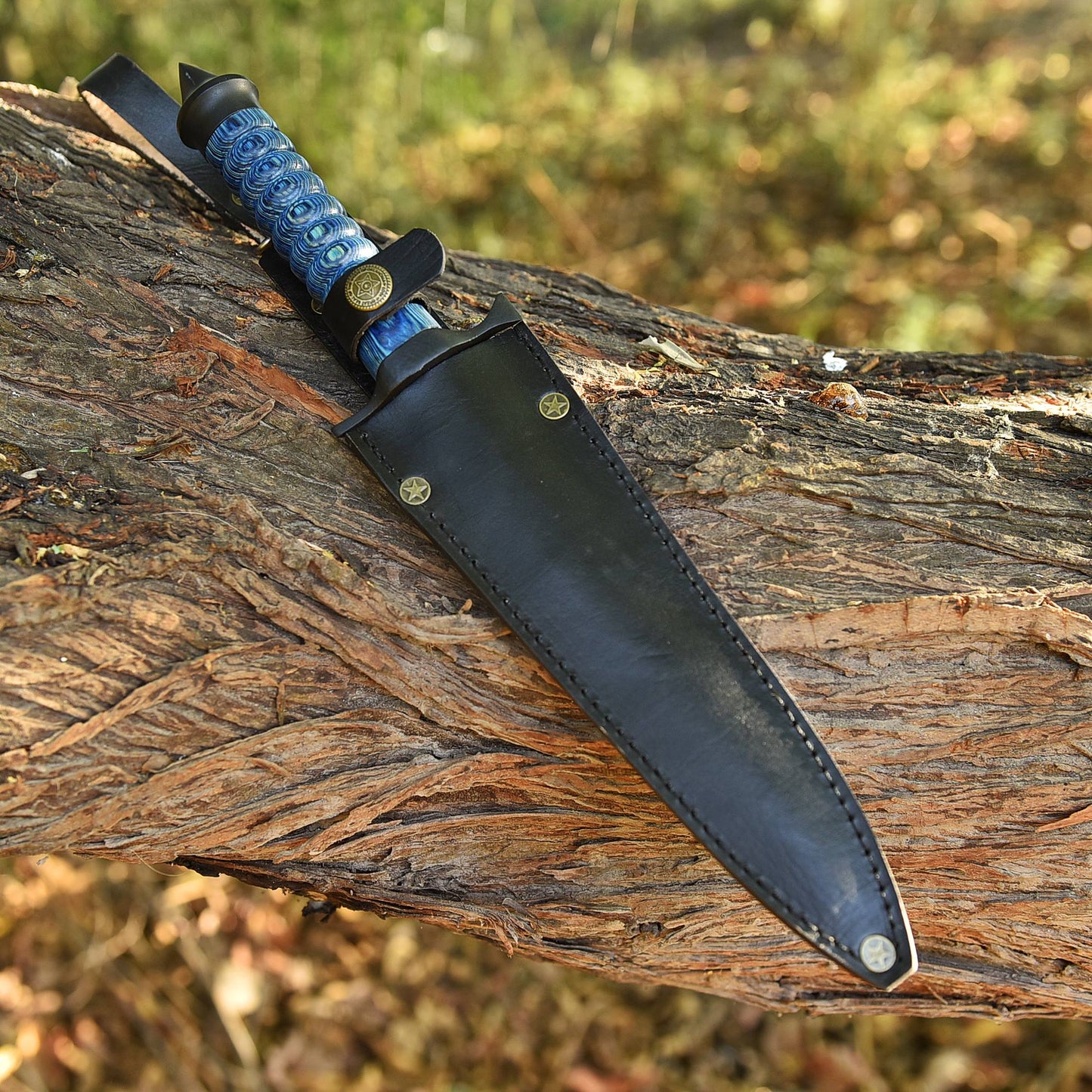 Professional Handmade Powder Coat Double Edge Blade Dagger Resin Handle
