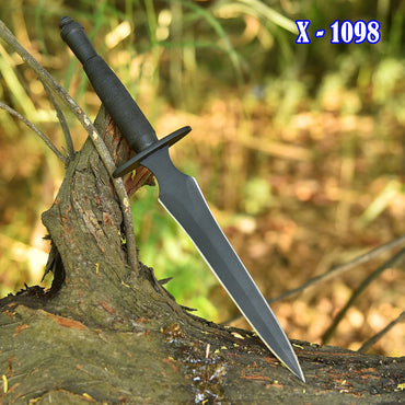 Premium Handmade Fixed Double Edge Carbon Steel Blade Full Tang Dagger Knife