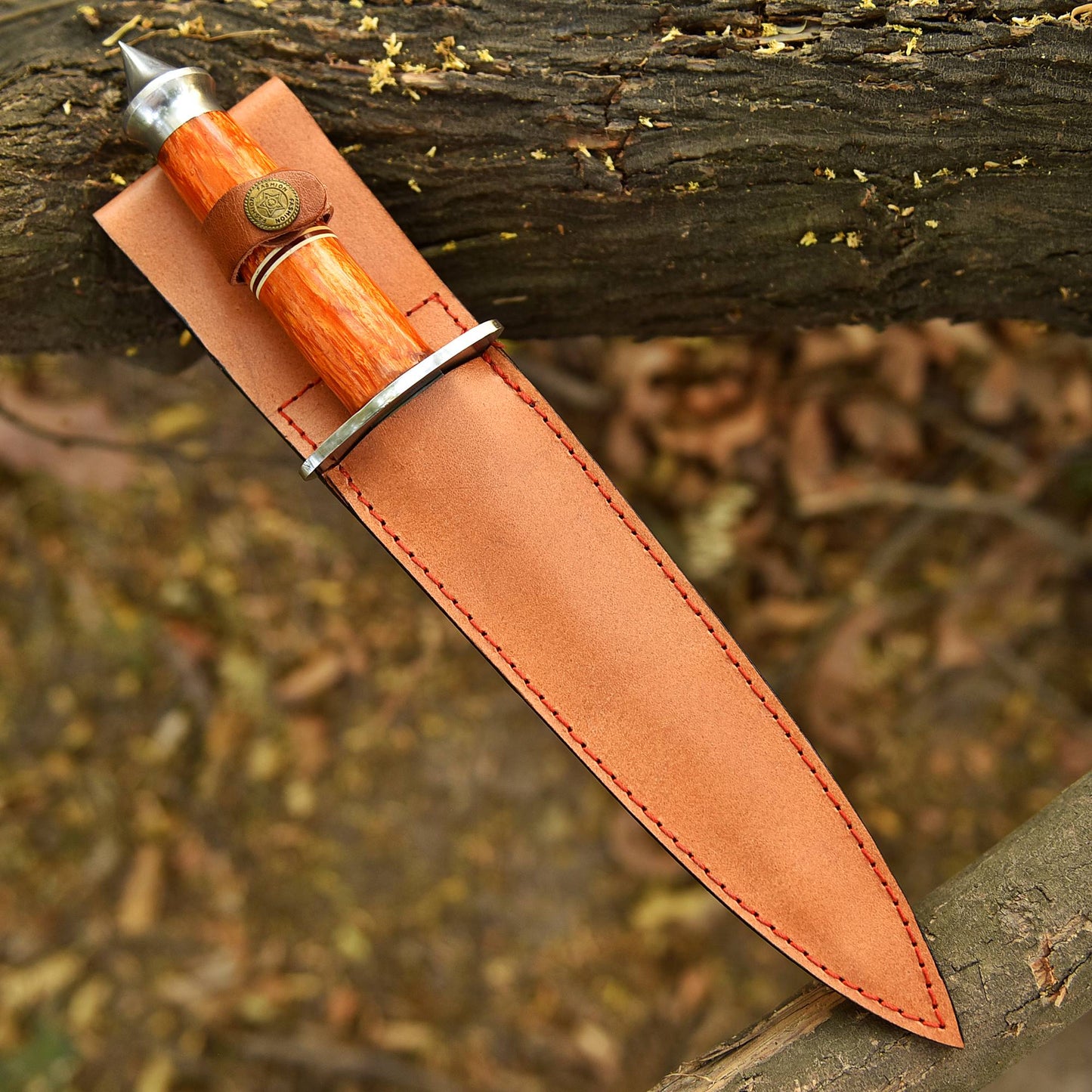 Heavy Duty Double Edge Carbon Steel High Polish Dagger Knife Resin Handle