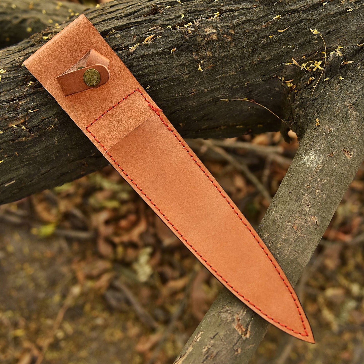 Classic Handcrafted Double Edge Fixed Blade Dagger Leather Resin Handle