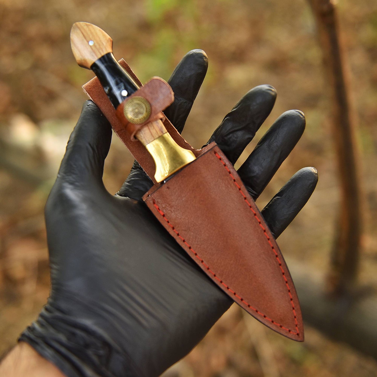 Classic Double Edge Carbon Steel Fixed D2 Blade Dagger Hunting Knife