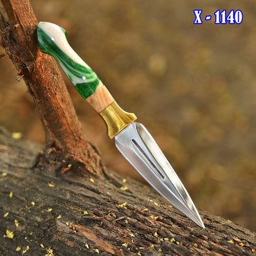 Luxury Handcrafted Double Edge Carbon Steel D2 Blade Dagger Knife