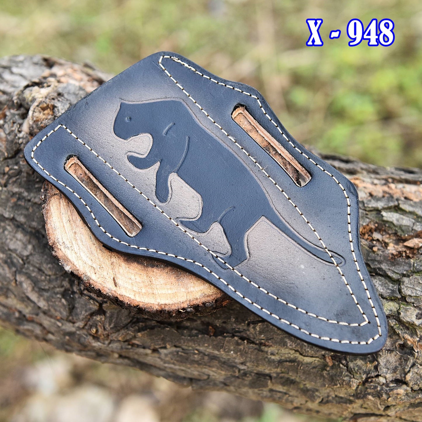 Custom Handmade Fix Blade knife Leather Sheath - Vertical Carry