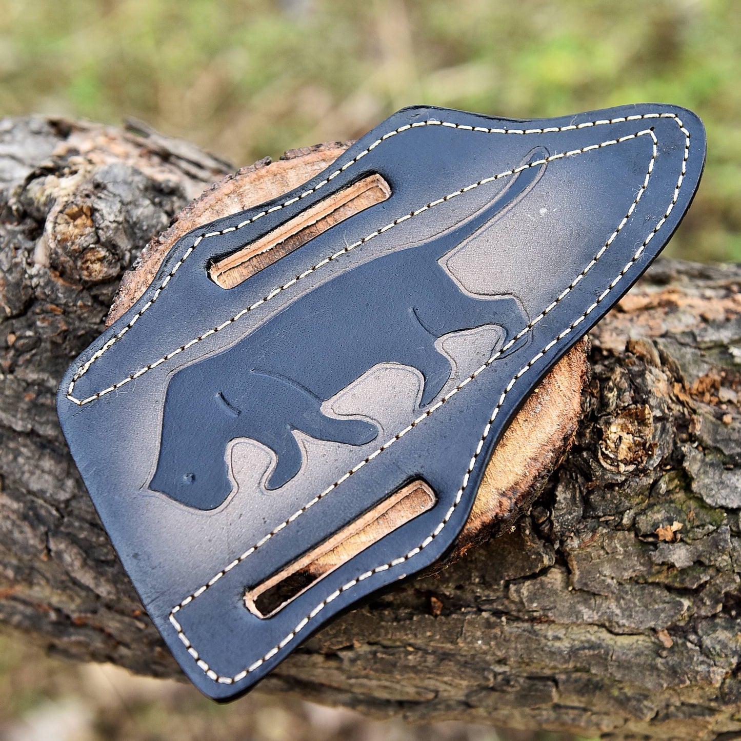 Custom Handmade Fix Blade knife Leather Sheath - Vertical Carry