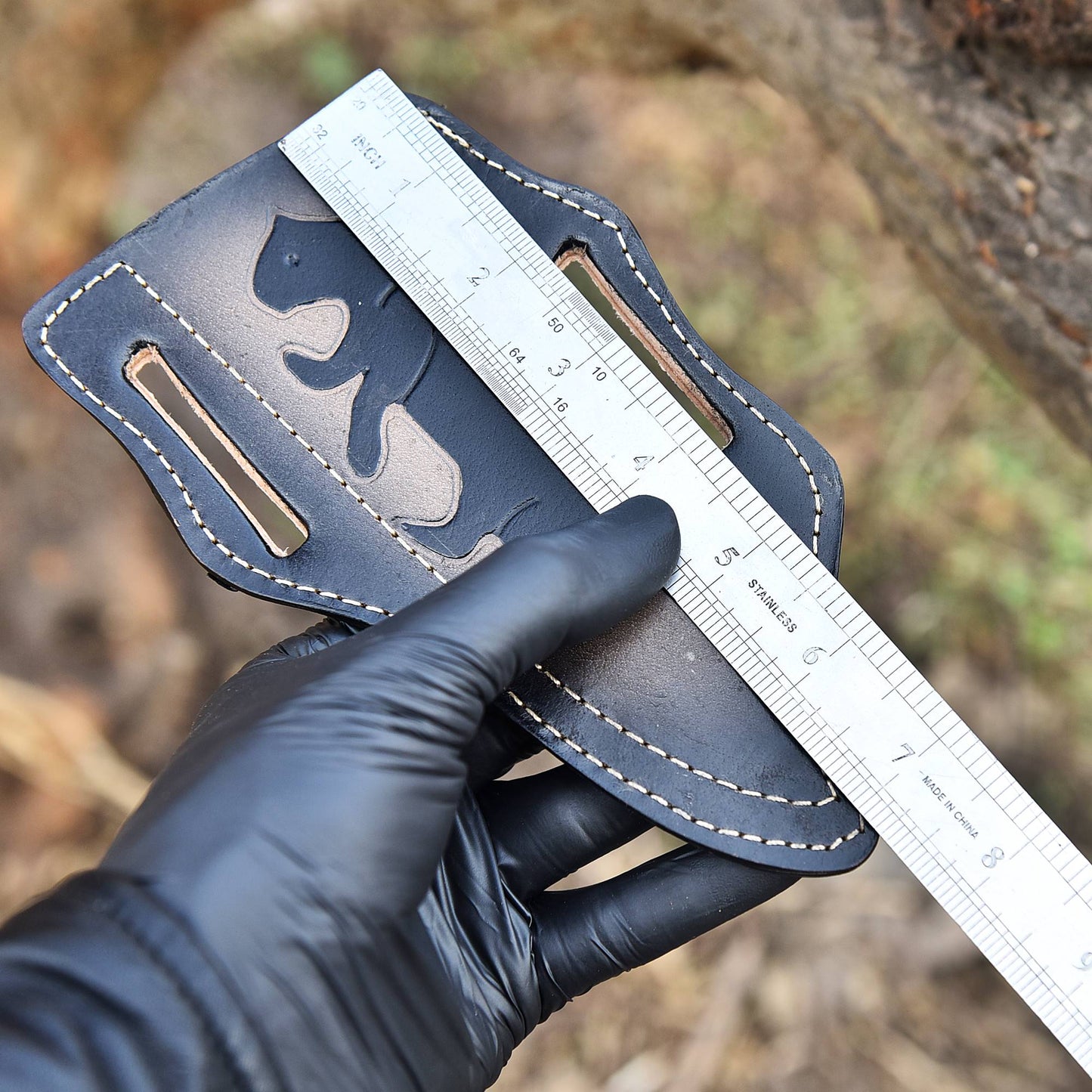 Custom Handmade Fix Blade knife Leather Sheath - Vertical Carry