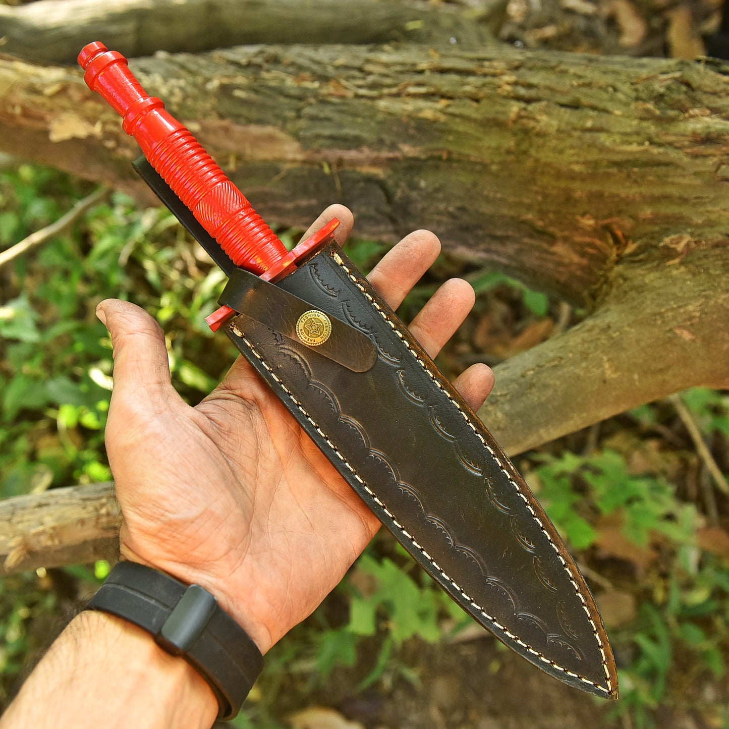 Custom Handmade Carbon Steel Blade Double Edge Dagger Knife Full Tang