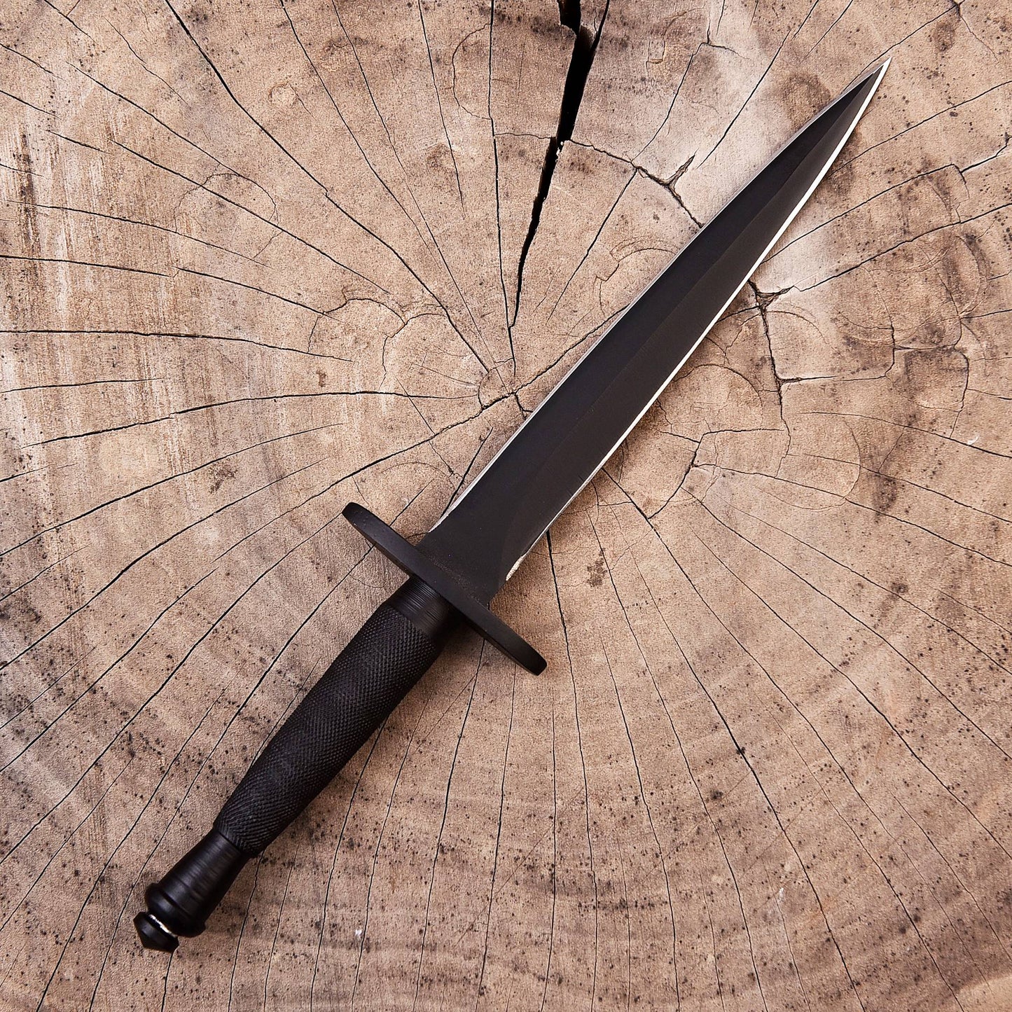V-42 WW2 Stiletto US Army Dagger Knife Spike Fixed Blade Dual Edge Full Tang x-755