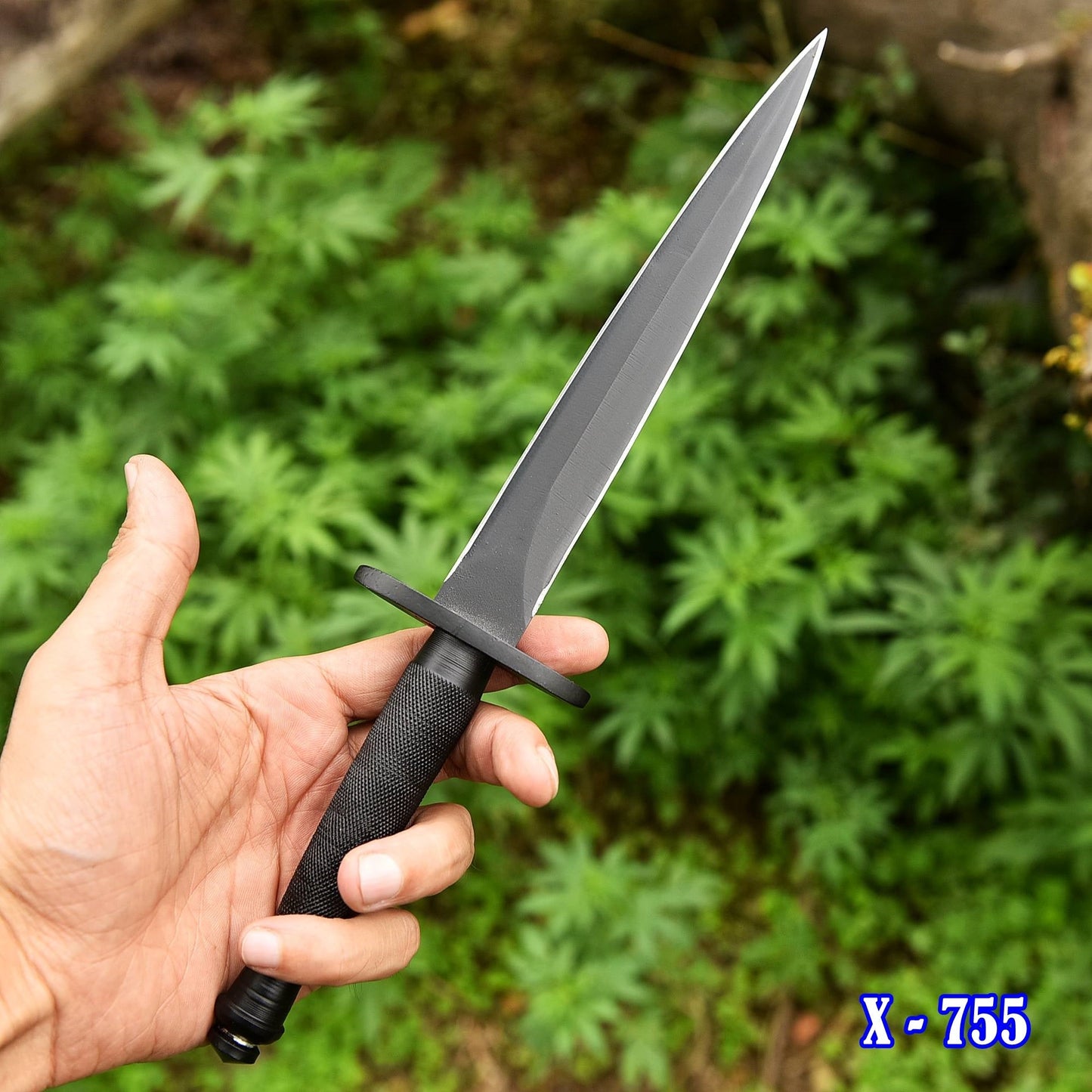 V-42 WW2 Stiletto US Army Dagger Knife Spike Fixed Blade Dual Edge Full Tang x-755