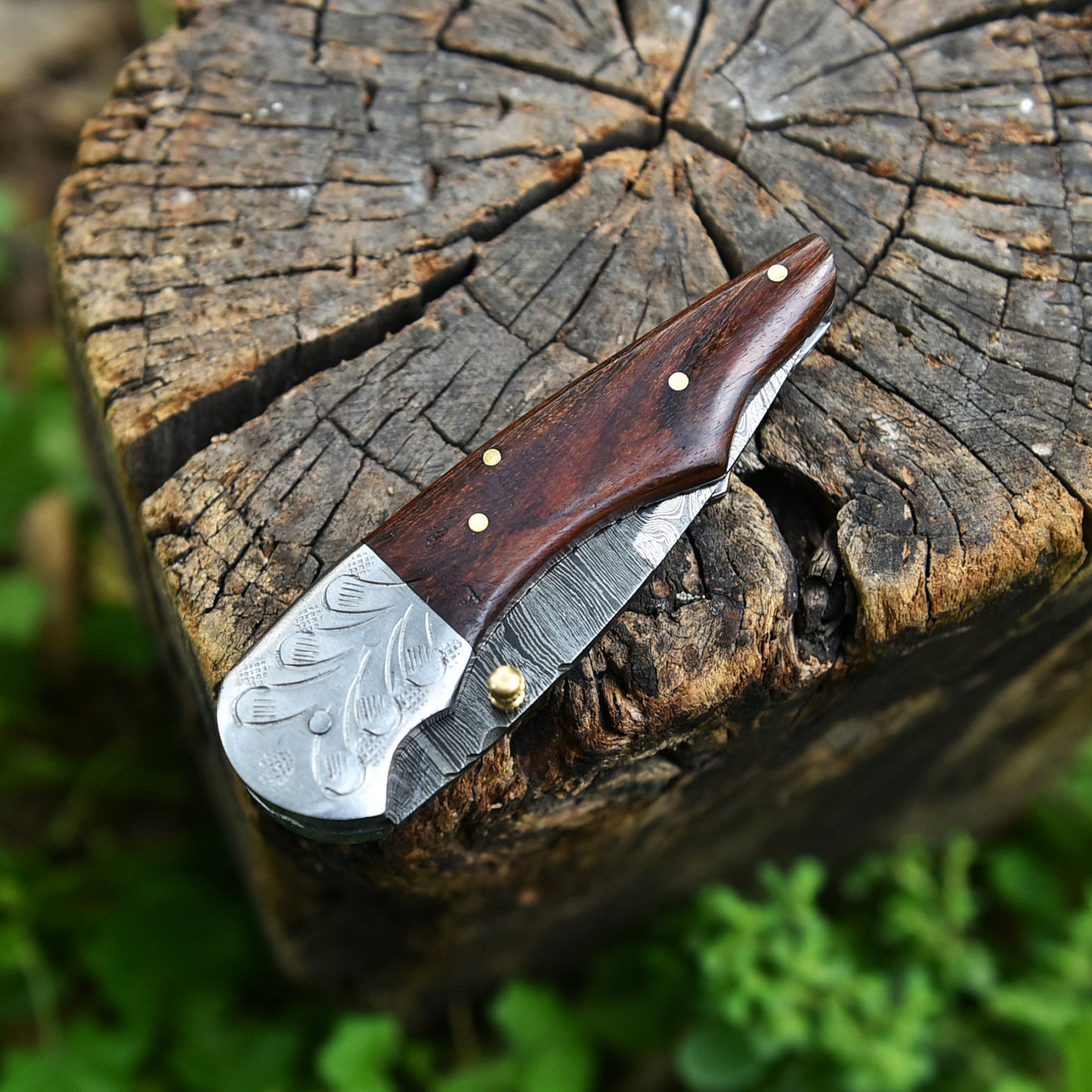 Handmade Damascus Folding Blade Pocket Knife Premium Everyday Carry Tool
