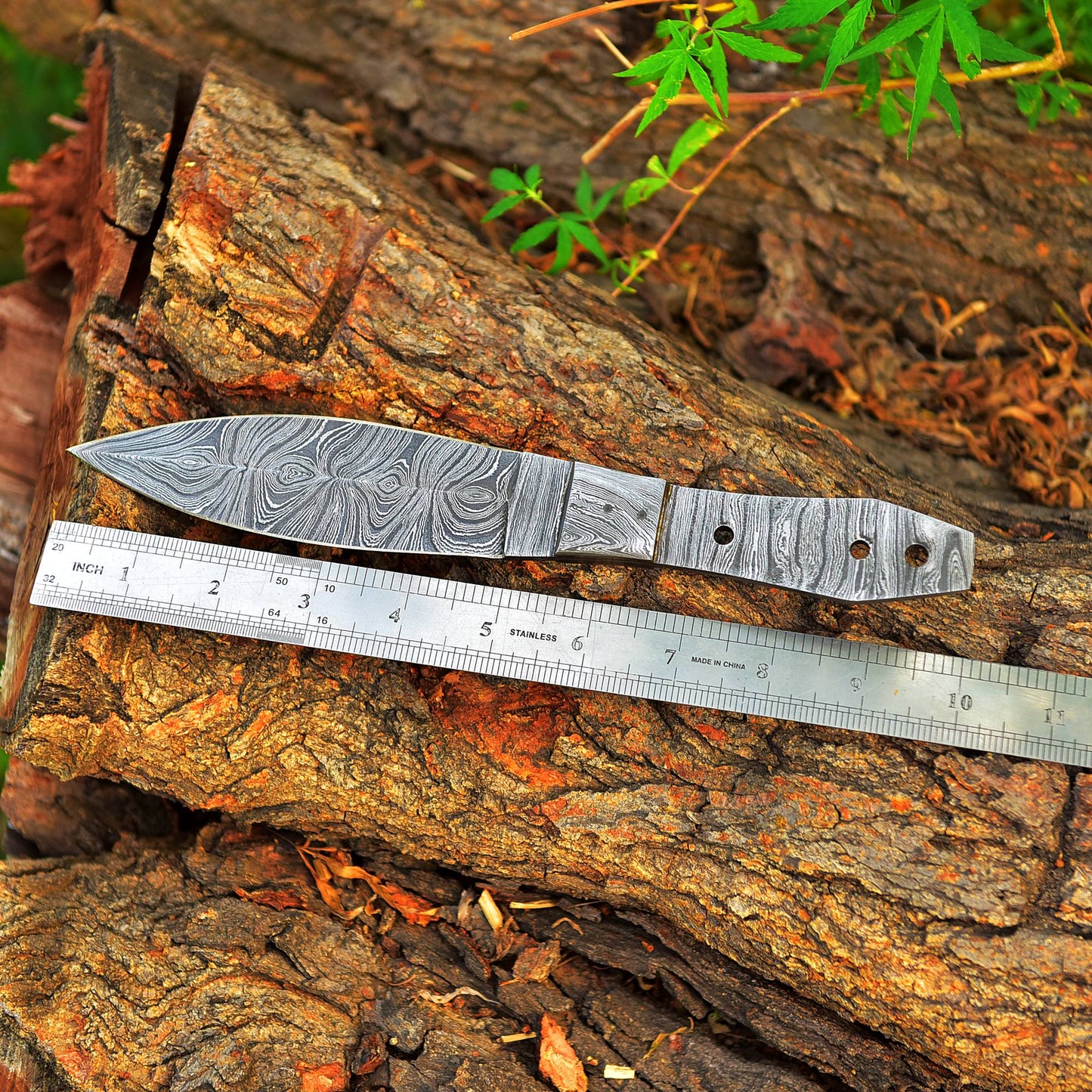 Custom Forged Damascus Steel Full Tang Dagger Knife Blank Blade