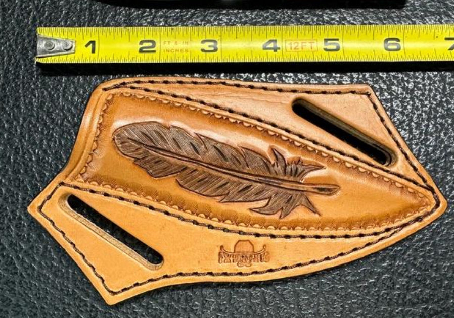 Handmade Pancake Leather Sheath for Fixed Blade Knife - High-Quality, Custom-Fitted Accessory for Hunting, Camping Outdoors Men's Gift