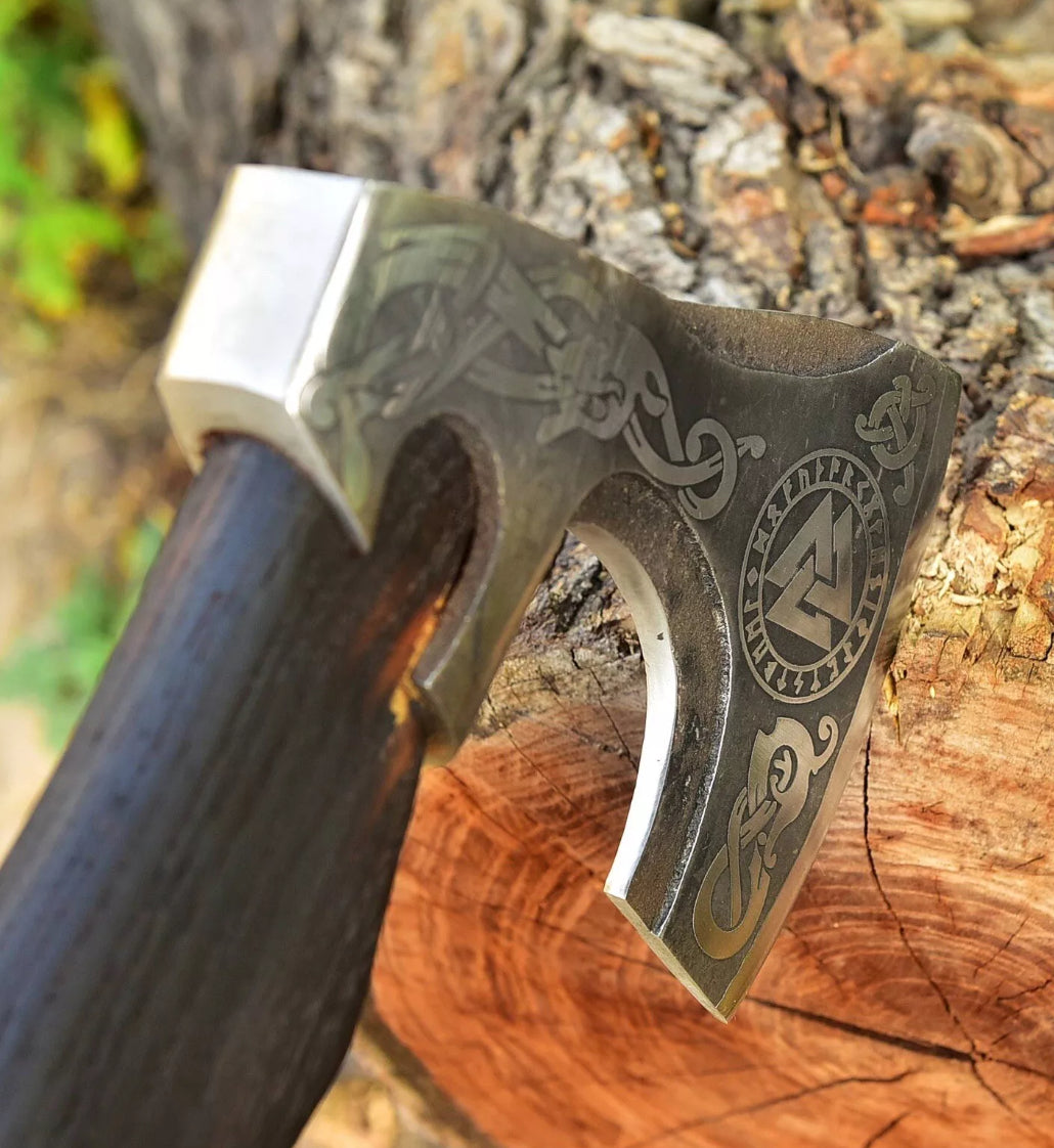BEARDED RAGNAR AXE COLLECTIBLE VINKIG- Leather Sheath