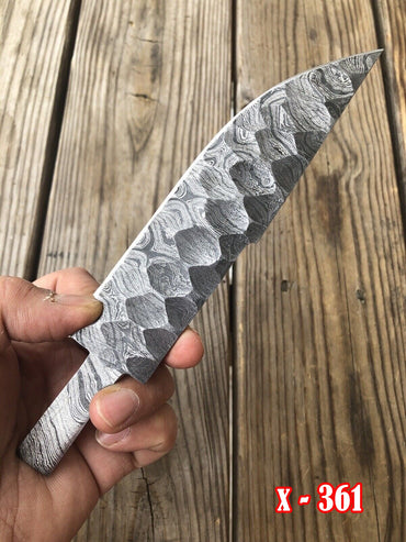 Custom Hand Forged Damascus Steel Blade Full Tang Blank Blade