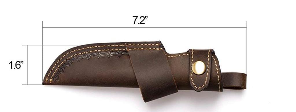 Handmade Cowhide Leather Fixed Blade Knife Belt Carry Sheath