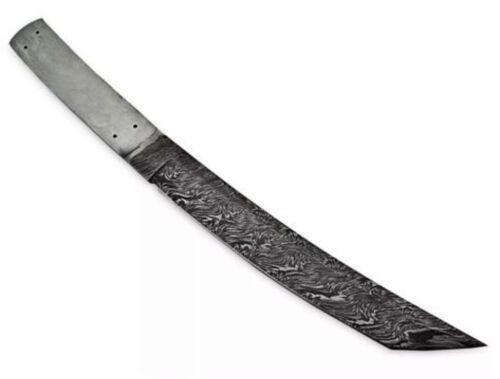 12" Damascus Steel Fire Pattern Traditional Tanto Samurai Blank Blade knife x-125