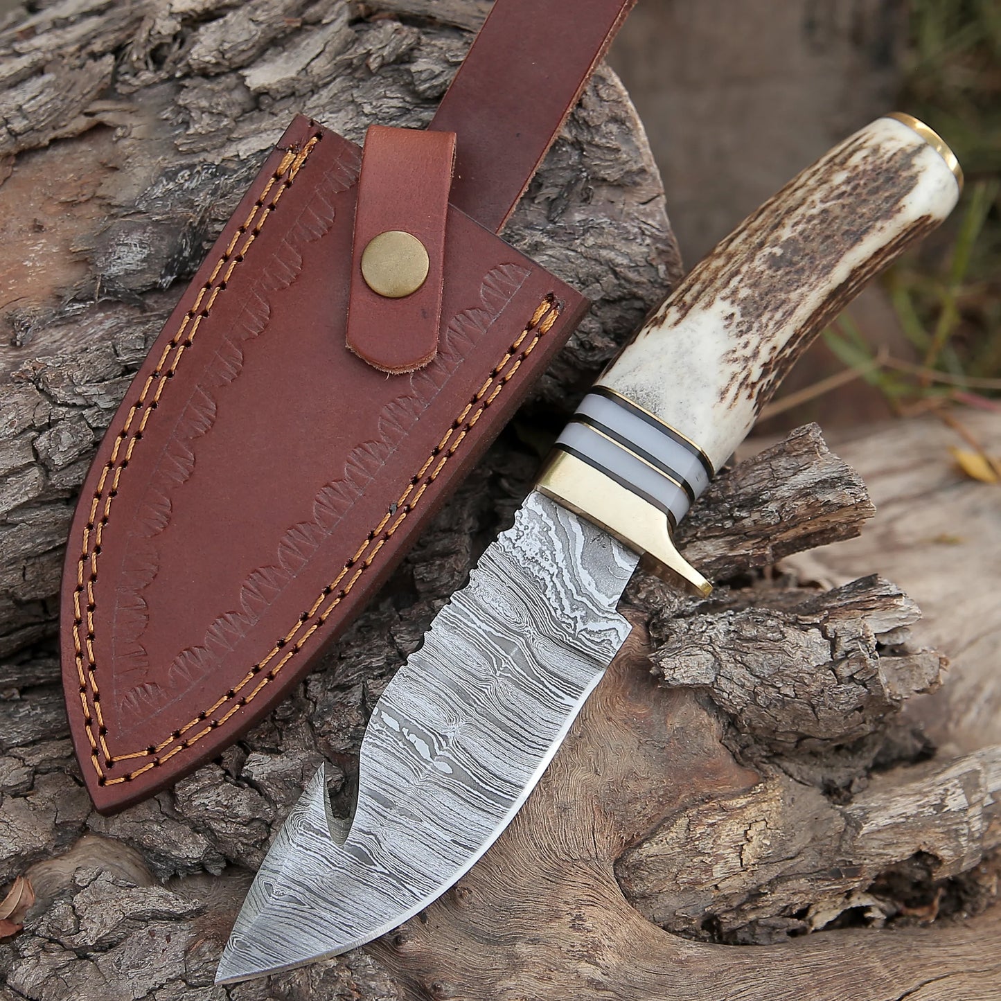 Damascus Steel Knife - Gift for Weddings, Groomsmen, or Father's Day