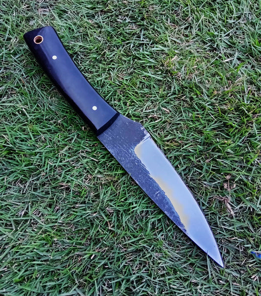 Handmade Carbon Steel Fixed Blade Skinner Outdoor Hunting EDC Knife