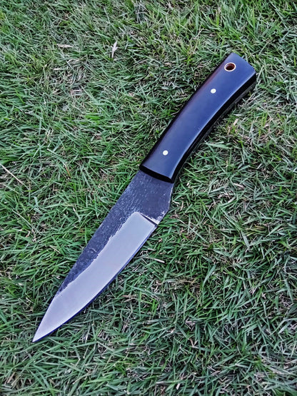 Handmade Carbon Steel Fixed Blade Skinner Outdoor Hunting EDC Knife