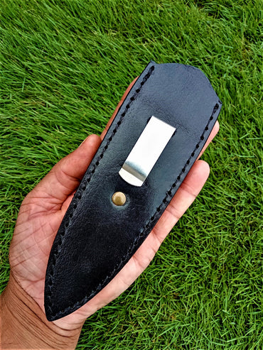 Custom Hand Forged Genuine Leather Dagger Knife Sheath