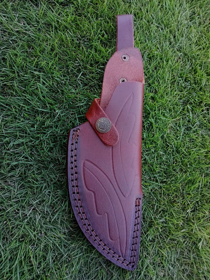High-End EDC Leather Knife Sheath Fixed Blade Sheath Outdoor Carry